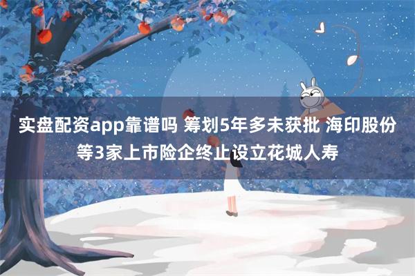 实盘配资app靠谱吗 筹划5年多未获批 海印股份等3家上市险企终止设立花城人寿