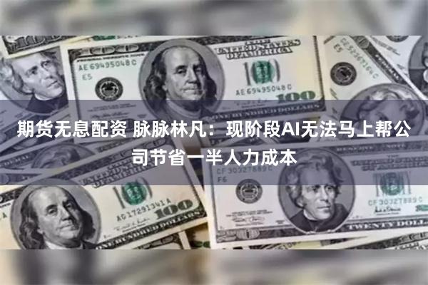 期货无息配资 脉脉林凡：现阶段AI无法马上帮公司节省一半人力成本