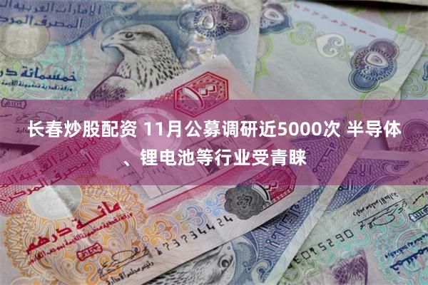 长春炒股配资 11月公募调研近5000次 半导体、锂电池等行业受青睐