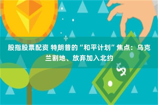 股指股票配资 特朗普的“和平计划”焦点：乌克兰割地、放弃加入北约