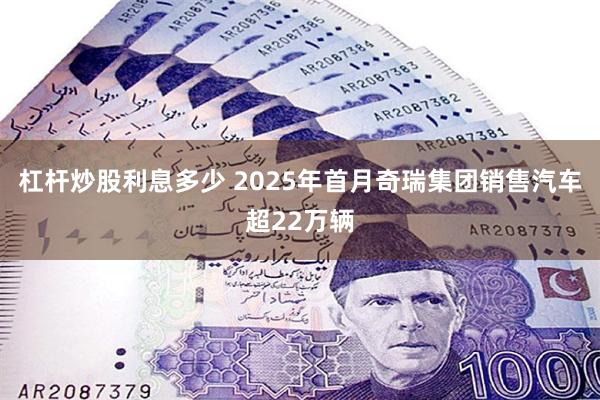 杠杆炒股利息多少 2025年首月奇瑞集团销售汽车超22万辆