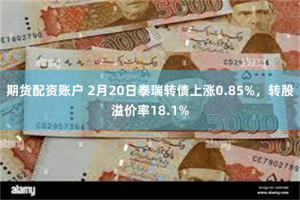 期货配资账户 2月20日泰瑞转债上涨0.85%，转股溢价率18.1%