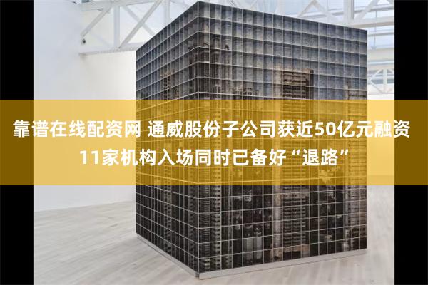 靠谱在线配资网 通威股份子公司获近50亿元融资 11家机构入场同时已备好“退路”